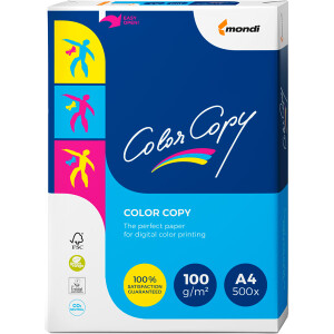 Farblaserpapier mondi Color Copy Premium 8687A10S - A4 210 x 297 mm weiß für Farblaserdrucker 160 CIE satiniert FSC 100 g/m² Pckg/500