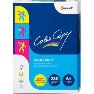Farblaserpapier mondi Color Copy Premium 8687A28S - A4 210 x 297 mm weiß für Farblaserdrucker 160 CIE satiniert FSC 280 g/m² Pckg/150