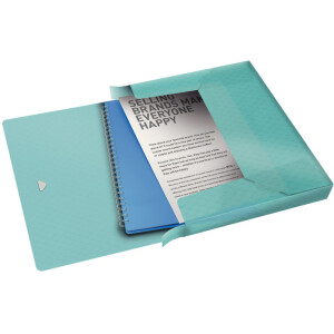 Ablagebox Esselte ColourIce 626264 - A4 330 x 253 mm blau 40 mm Rückenbreite bis 350 Blatt PP-Folie