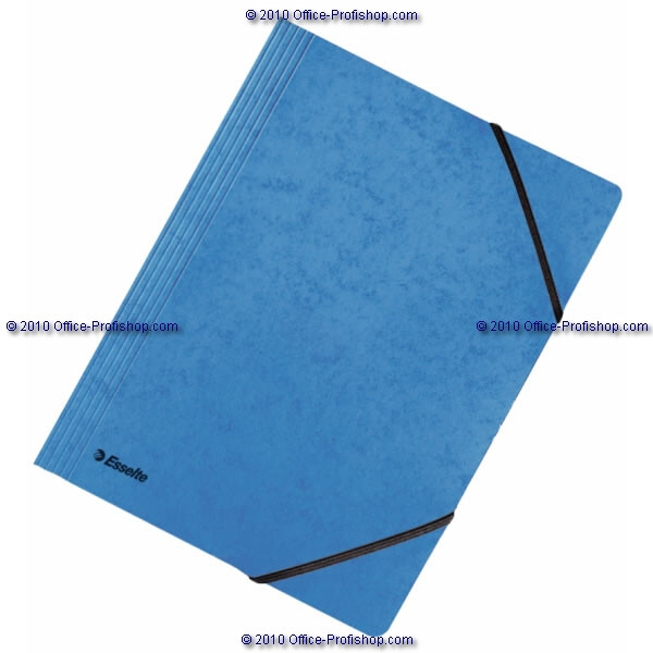 Eckspannmappe Esselte 44201 - A4 232 x 320 mm blau 250 Blatt Pressspan Karton 390 g/m²