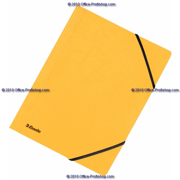 Eckspannmappe Esselte 44203 - A4 232 x 320 mm gelb 250 Blatt Pressspan Karton 390 g/m²
