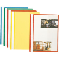 Sichthefter Esselte 5629010 - A4 310 x 225 mm farbig sortiert mit Beschriftungsfeld umweltschonende PP-Folie 10er-Set