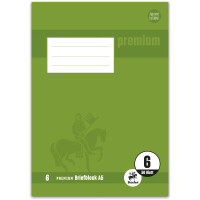 Briefblock Staufen Premium 734040250 - A5 148 x 210 mm Deckblatt blanko Lineatur06 50 Blatt klimaneutral hochweißes Premiumpapier 90 g/m²