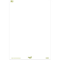 Flipchartblock Staufen green paper 608580000 - 68 x 99 cm blanko 20 Blatt 6-fach-Lochung Recyclingpapier klimaneutral 80 g/m²