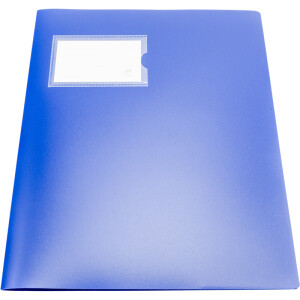 Schnellhefter Staufen 7947690 - A4 310 x 237 mm blau kaufmännische Heftung mit Einsteckfenster PP-Folie