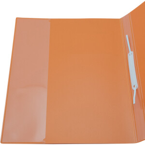 Schnellhefter Staufen 7947690 - A4 310 x 237 mm orange kaufmännische Heftung mit Einsteckfenster PP-Folie