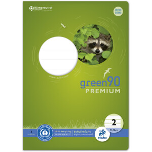 Schulheft Staufen Recycling green90 Premium 040782002 -...