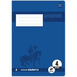 Schulheft Staufen Premium Academy 734410304 - A4 210 x 297 mm Lineatur04 mit Schreiblinie liniert klimaneutral 16 Blatt hochweißes Premiumpapier 80 g/m²