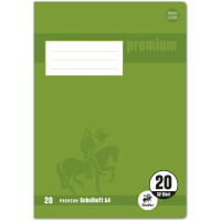 Schulheft Staufen Premium Academy 734010620 - A4 210 x 297 mm Lineatur20 blanko klimaneutral 32 Blatt hochweißes Premiumpapier 90 g/m²
