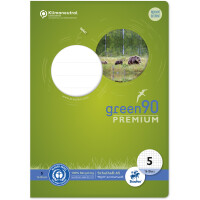 Schulheft Staufen Recycling green90 Premium 040780005 - A5 148 x 210 mm Lineatur05 5 x 5 mm kariert Blauer Engel 16 Blatt premiumweißes Recyclingpapier 90 g/m²