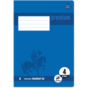 Schulheft Staufen Premium Academy 734010304 - A5 148 x 210 mm Lineatur04 mit Schreiblinie liniert klimaneutral 16 Blatt hochweißes Premiumpapier 90 g/m²