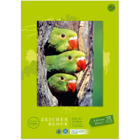 Zeichenblock Staufen green paper 055432000 - A3 297 x 420 mm Motive sortiert 18 Blatt geleimt Recyclingpapier Blauer Engel 100 g/qm²