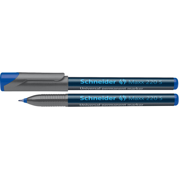 Folienschreiber Schneider Maxx 220 112403 - blau 0,4 mm permanent nachfüllbar