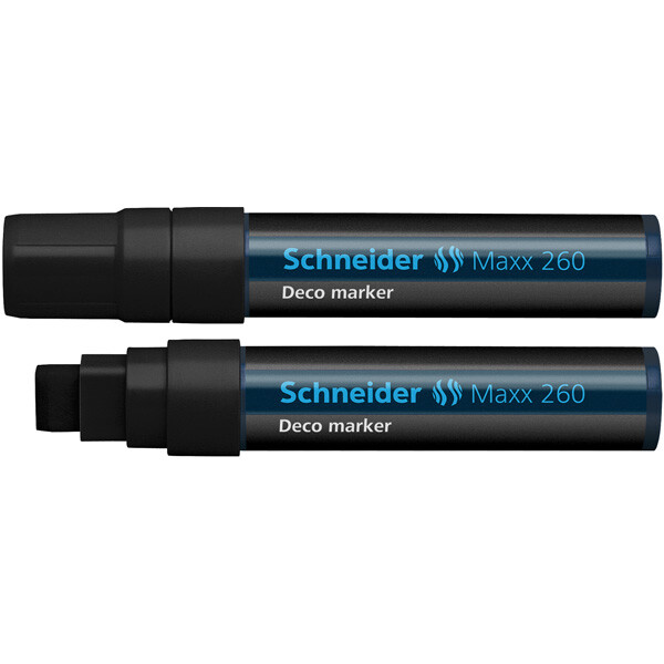 Kreidemarker Schneider Maxx 260 - schwarz 5-15 mm Keilspitze non-permanent nicht nachfüllbar