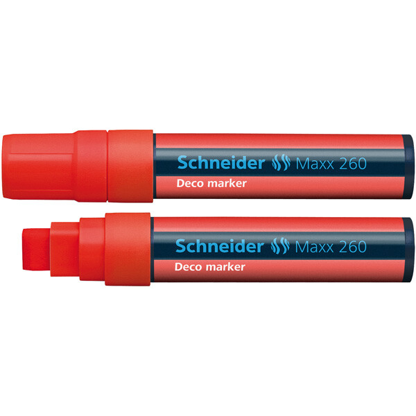 Kreidemarker Schneider Maxx 260 - rot 5-15 mm Keilspitze non-permanent nicht nachfüllbar