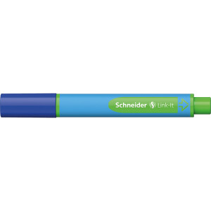 Kugelschreiber Schneider Link-it 154503 - hellblau/grünes Gehäuse Mine XB blau