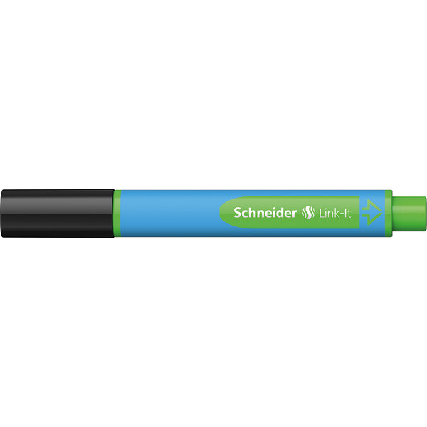 Kugelschreiber Schneider Link-it 154501 - hellblau/grünes Gehäuse Mine XB schwarz