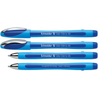 Kugelschreiber Schneider Slider Memo 150203 - blau/hellblaues Gehäuse Mine XB blau