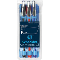 Kugelschreiber Schneider Slider Memo 1502 - farbig sortierte Gehäuse Mine XB sortiert 3er-Set