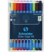 Kugelschreiber Schneider Slider Edge 1522 - farbig sortierte Gehäuse Mine XB sortiert 10er-Set