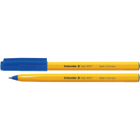 Kugelschreiber Schneider Tops 505 1505 - blau/gelbes Gehäuse Mine F blau