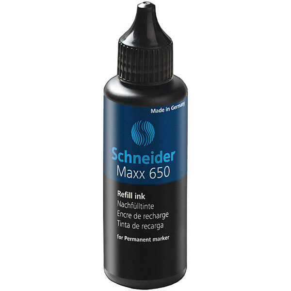 Permanentmarker Nachfülltinte Schneider Maxx 650 165001 - schwarz für Mod. 230/233/280 50 ml