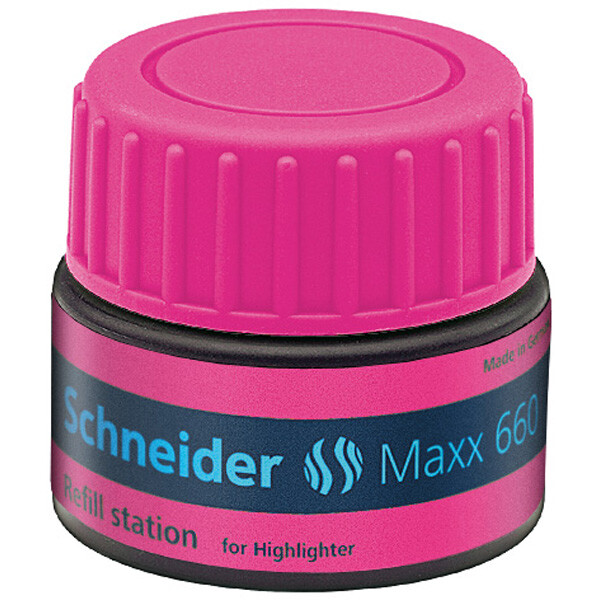 Textmarker Nachfülltinte Schneider 166009 - rosa für Mod. Job permanent 30 ml