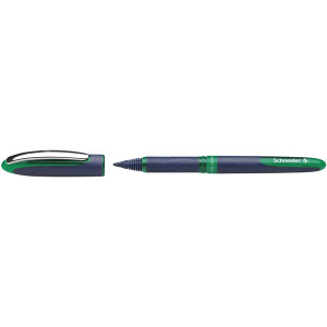 Tintenroller Schneider One Business 183004 - dunkelblau/grünes Gehäuse 0,6 mm Mine grün Free Ink System