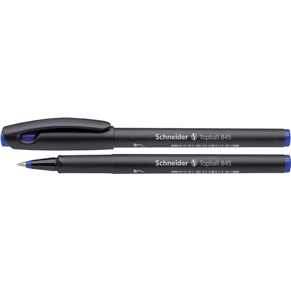 Tintenroller Schneider Topball 845 184503 - schwarz/blaues Gehäuse 0,3 mm Mine blau Tampon-System