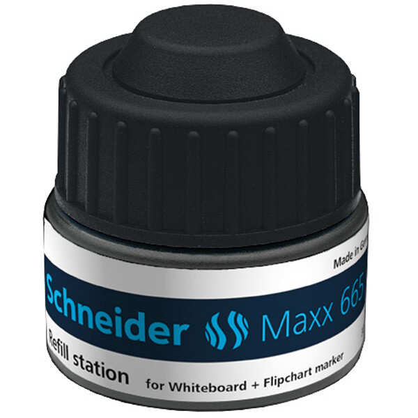 Whiteboardmarker Nachfülltinte Schneider Maxx 1665 - schwarz für Mod 290/293 non-permanent 30 ml
