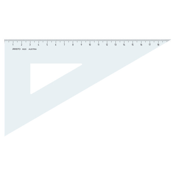 Zeichendreieck Aristo AR6020 - 22,6 cm transparent 60/30 Grad Plexiglas