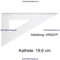 Zeichendreieck Aristo AR6020F - 22,6 cm transparent mit Facette 60/30 Grad Plexiglas