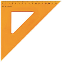 Zeichendreieck Aristo GEOContrast AH22425 - 25 cm orange transparent 45/45 Grad Kunststoff