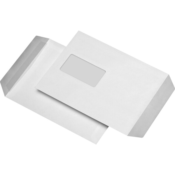 Versandtasche Mayer Kuvert 30006716 - DIN C5 162 x 229 mm weiß selbstklebend mit Fenster 90 g/m² Pckg/500