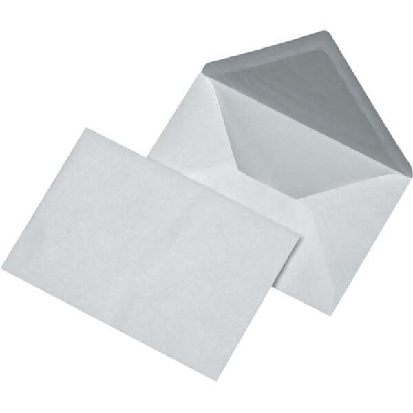 Briefumschlag Mayer Kuvert Seidenfutter 30001086 - DIN B6 125 x 176 mm nassklebend ohne Fenster weiß 75 g/m² Pckg/500