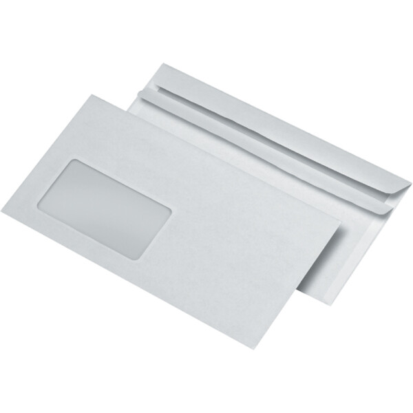 Briefumschlag Mayer Kuvert 30005360 - DIN Lang 110 x 220 mm selbstklebend mit Fenster weiß 75 g/m² Pckg/1000