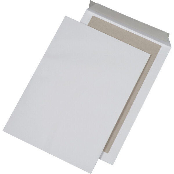 Papprückwandversandtasche Mayer Kuvert 30002528 - DIN B4 250 x 353 mm haftklebend ohne Fenster weiß 120 g/m² Pckg/125