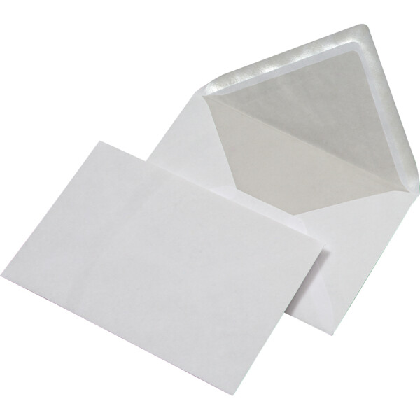 Briefumschlag Mayer Kuvert Seidenfutter 30001752 - DIN C6 114 x 162 mm nassklebend ohne Fenster weiß 80 g/m² Pckg/500