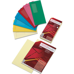 Briefumschlag Mayer Kuvert 227632 - DIN LangPlus 114 x 229 mm haftklebend mit Fenster pink 120 g/m&sup2; Pckg/250