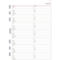 Timer Formular Chronoplan 50308 - A5 21 x 14,8 cm weiß Adressen 25 Blatt 80 g/m² Papier