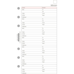 Timer Formular Chronoplan 50332 - Midi 17,2 x 9,6 cm weiß Adressen 16 Blatt 80 g/m² Papier