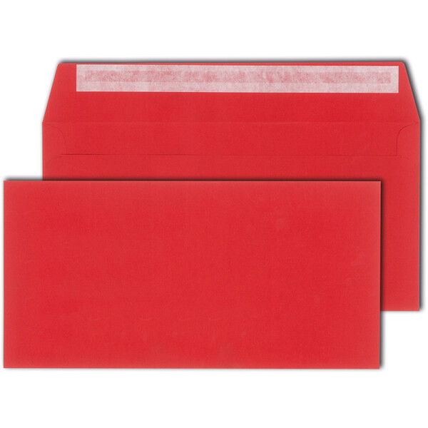 Briefumschlag Mayer Kuvert 30001074 - DIN LangPlus 114 x 229 mm haftklebend ohne Fenster rot 120 g/m² Pckg/250