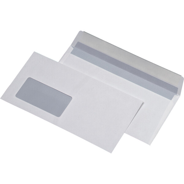 Briefumschlag Mayer Kuvert 30005367 - DIN C6/5 114 x 229 mm haftklebend mit Fenster weiß 80 g/m² Pckg/500