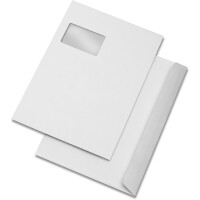 Versandtasche Mayer Kuvert 30025136 - DIN C4 229 x 324 mm weiß haftklebend mit Fenster 100 g/m² Pckg/500
