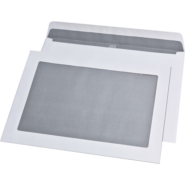 Kuvertierumschlag Mayer Kuvert Schaufensterumschlag 30005491 - DIN C4 229 x 324 mm nassklebend ohne Fenster innenliegende Klappe weiß 120 g/m² Pckg/250
