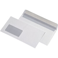 Briefumschlag Mayer Kuvert 30005391 - DIN Lang 110 x 220 mm haftklebend mit Fenster weiß 100 g/m² Pckg/500