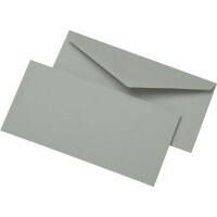 Briefumschlag Mayer Kuvert Recycling 30005370 - DIN Lang 110 x 220 mm nassklebend ohne Fenster grau 75 g/m² Pckg/1000