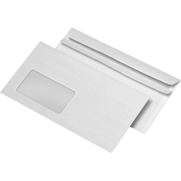 Briefumschlag Mayer Kuvert 30006838 - DIN Lang 110 x 220 mm selbstklebend mit Fenster weiß 72 g/m² Pckg/1000