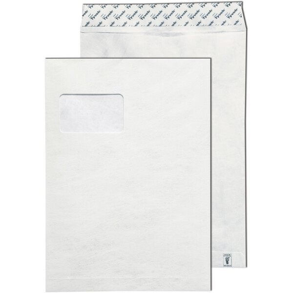 Versandtasche Mayer Kuvert Tyvek 30001141 - DIN C4 229 x 324 mm weiß haftklebend ohne Fenster 55 g/m² Pckg/100