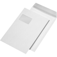 Versandtasche Mayer Kuvert 30005514 - DIN C4 229 x 324 mm weiß haftklebend mit Fenster 90 g/m² Pckg/250